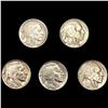 (5) Buffalo Nickels (1914, 1916-D, 1919, 1930, 19