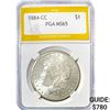 Image 1 : 1884-CC Morgan Silver Dollar PGA MS65