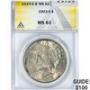 Image 1 : 1923-S Silver Peace Dollar ANACS MS61
