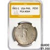 Image 1 : 1903-S Peso USA Philippines PGA MS64