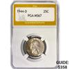 Image 1 : 1944-D Washington Silver Quarter PGA MS67