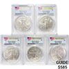 Image 1 : 2017 Set (5) American Silver Eagles PCGS MS70