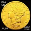 1884-CC $20 Gold Double Eagle CHOICE AU CHOICE AU