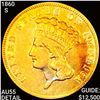 Image 1 : 1860-S $3 Gold Piece HIGH GRADE DETAIL