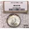 Image 1 : 1917-D TY1 FH Standing Liberty Quarter CHOICE BU