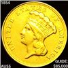 1854-D $3 Gold Piece CHOICE AU