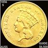 1856-S $3 Gold Piece CHOICE AU