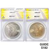 Image 1 : 1882-O Set (2) Morgan Silver Dollar ANACS MS63