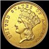 Image 1 : 1854 $3 Gold Piece CLOSELY UNCIRCULATED