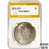 Image 1 : 1878 8TF Morgan Silver Dollar PGA MS63+