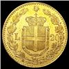 Image 2 : 1882-R Italy .1867oz Gold 20 Lire UNCIRCULATED