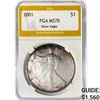 Image 1 : 2001 American Silver Eagle PGA MS70