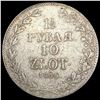 Image 2 : 1836 Poland Silver 1 1/2 Rubles LIGHTLY CIRCULATED