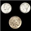 (3) Misc Coins (1913, 1936, 1941-S) UNCIRCULATED