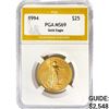 1994 $25 1/2oz American Gold Eagle PGA MS69