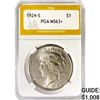 1924-S Silver Peace Dollar PGA MS63+