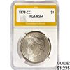 Image 1 : 1878-CC Morgan Silver Dollar PGA MS64