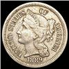 1889 Nickel Three Cent NEARLY UNCIRCULATED