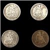 (4) Seated Liberty Dimes (1884, 1885, 1888, 1890)