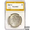 1887-O Morgan Silver Dollar PGA MS63
