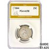 1844 Seated Liberty Quarter PGA AU58