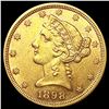 1898-S $5 Gold Half Eagle UNCIRCULATED