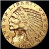 1910-S $5 Gold Half Eagle LIGHTLY CIRCULATED