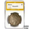 1934-S Silver Peace Dollar PGA AU53