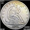 1871-CC Seated Liberty Half Dollar LIGHTLY CIRC