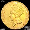 1870 $3 Gold Piece CHOICE AU