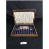 Image 1 : A Lot Of 6 Bombay Silver Forks + 6 Silver Plated Knives In Box