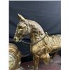 Image 2 : A Vintage 17" Wide Horse Mantle Clock As Found