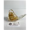 Image 2 : Beautiful Blown Glass Bird - Highly Detailed Encased in Clear Glass