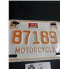 Image 2 : Rare Natural 1974 w/ 1977 BC Motorcycle License Plate