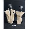 Image 1 : Pair of 1980's Man & Woman Scultptures, each approx 15" tall