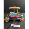 Image 3 : Working Vintage Child's Wood Rolling Merry-Go-Round, approx 8" x 5"