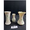 Image 1 : 3 pc of Vintage Belleek Vases