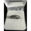 Image 2 : 925 Sterling Silver Ring Vintage w/ 5 Rows of Clear White Micro Stones