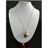 Image 2 : Beautife Vintage Sterling Silver Lariot Style Necklace w/ Genuine Pearl and Labradorite