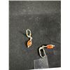 Image 2 : Sterling Silver Genuine Amber Earrings