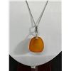 Image 2 : Large Genuine Vintage Amber Chunk PDT w/ Sterling Chain