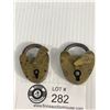 Image 2 : 2 Antique Brass Padlocks