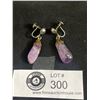 Image 1 : Vintage Amethyst Drop Earrings