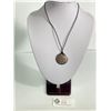 Image 1 : Heavy Sterling Silver Disc Necklace