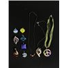 Image 1 : Very Nice Lot of 9 Art Glass Pendant Jewelry