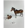 Image 1 : Vintage Beswick England Large Brown Glossy Horse and Beswick Lying Brown Foal 915