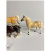 Image 3 : Beautiful Porcelain Clydesdale Horse and Two Ceramcic Light Brown Horses Made in Japan