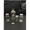 Image 1 : Lot of 4 Vintage Canning Jars. 1 Being a Wine Jar