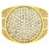 Image 2 : Gents 24kt G.P. Micro Pave Set Signet Style Ring Size 12