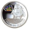 Image 1 : 2001 $20 Transportation on Land, Sea and Rail: The Marco Polo - Sterling Silver Coin